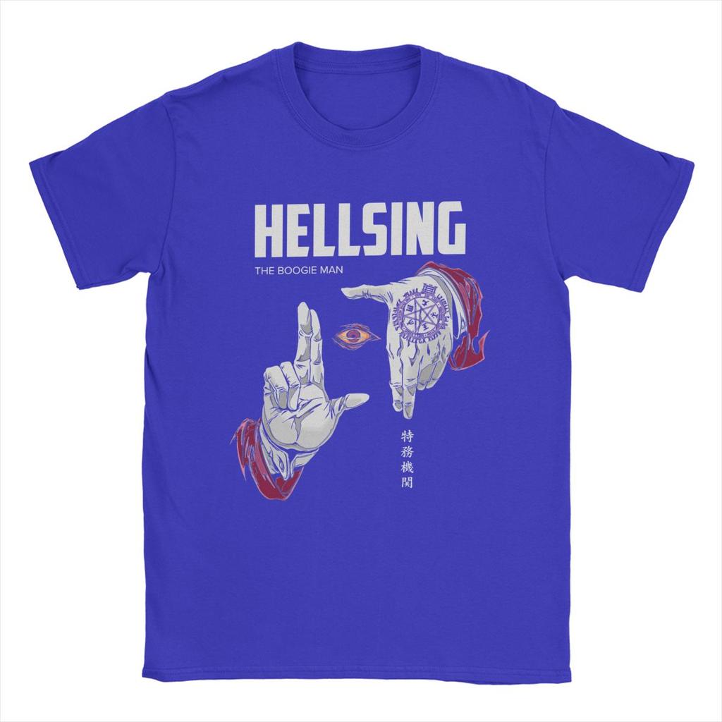 Casual Hellsing The Boogies Man T-Shirt for Men Crewneck 100% Cotton T Shirt Short Sleeve Tee Shirt Adult Tops