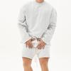 KULIXI Solid Pullover and Shorts Perfect for Gym Includes a Long Sleeve Sweatshirt and and a Crew Neck Stylish and Available in Plus Light Size Men's