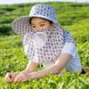 UV Protection Tea Picking Work Hat Wide Brim Fisherman's Hat Face Mask Sun Hat  Summer Outdoor