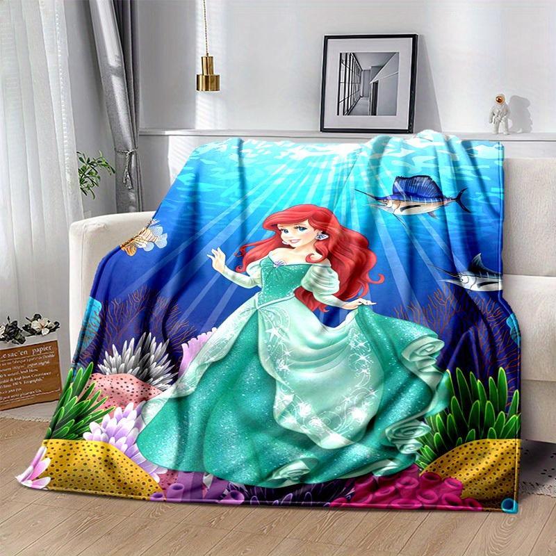 1 pezzo, Avventura Sottomarina: Coperta Magica per la Casa di Ariel Perfetta per il Tuo Soggiorno, Camera da Letto