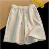 Pantaloncini Estivi da Uomo Taglie Forti a Colore Unito, Pantaloni Sportivi Casual Retro a Cinque Quarti