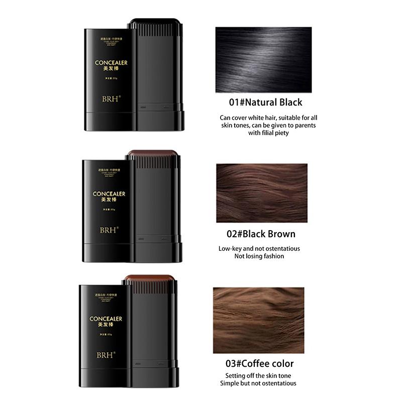 One-Time Hair Dye Pen Hair Touch-Up Stick Black Dark Brown Root Cover Up Instant Fast White Gray Hair Coverage Diy Hair Color