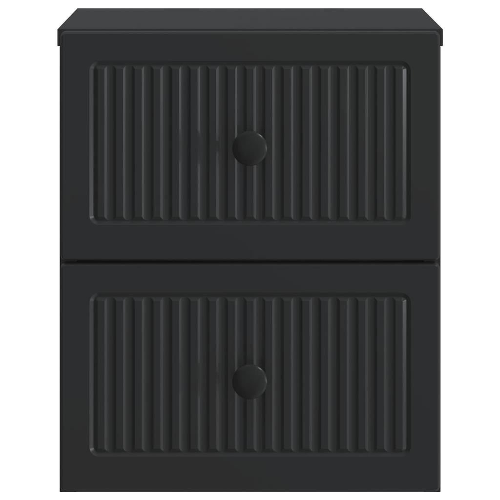 Wall Mounted Nightstand Black 33 X 34.5 X 40 Cm