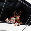 Merry Christmas Winter Decals,Santa Claus Reindeer Elf Car Window Stickers,Christmas Xmas Holiday Art Clings Decorations Accessories (Cartoon)