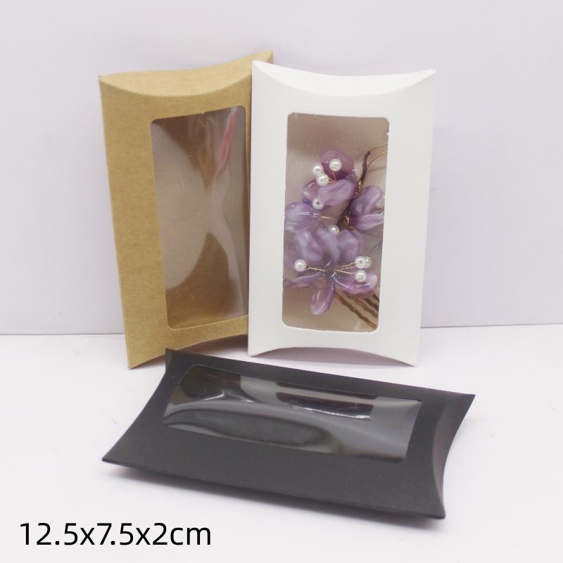 

Подарочная коробка из чистой бумаги своими руками. Подарочная коробка-подушка разных размеров с прозрачным окном из ПВХ, коробка с окном из крафт-бумаги/белой/черной бумаги для подарка, 10 шт. kraft 10box