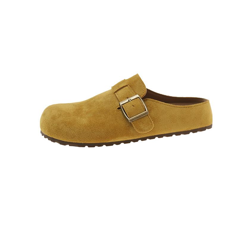 Retro Ugly Cute Bag Head Half Slippers Women's Spring and Summer New Wear Lazy Versatile Drag