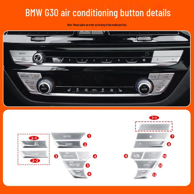 BMW 5 & 7 Series G30/G12 Air Conditioning & Fan Speed Adjustment Buttons for Center Console