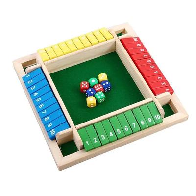 Hry s kostkami pro 4 hráče Wooden Shut The Box Hry s kostkami Classic Close The Box Hra pro dospělé Děti Rodinná třída Domácí párty nebo hospoda