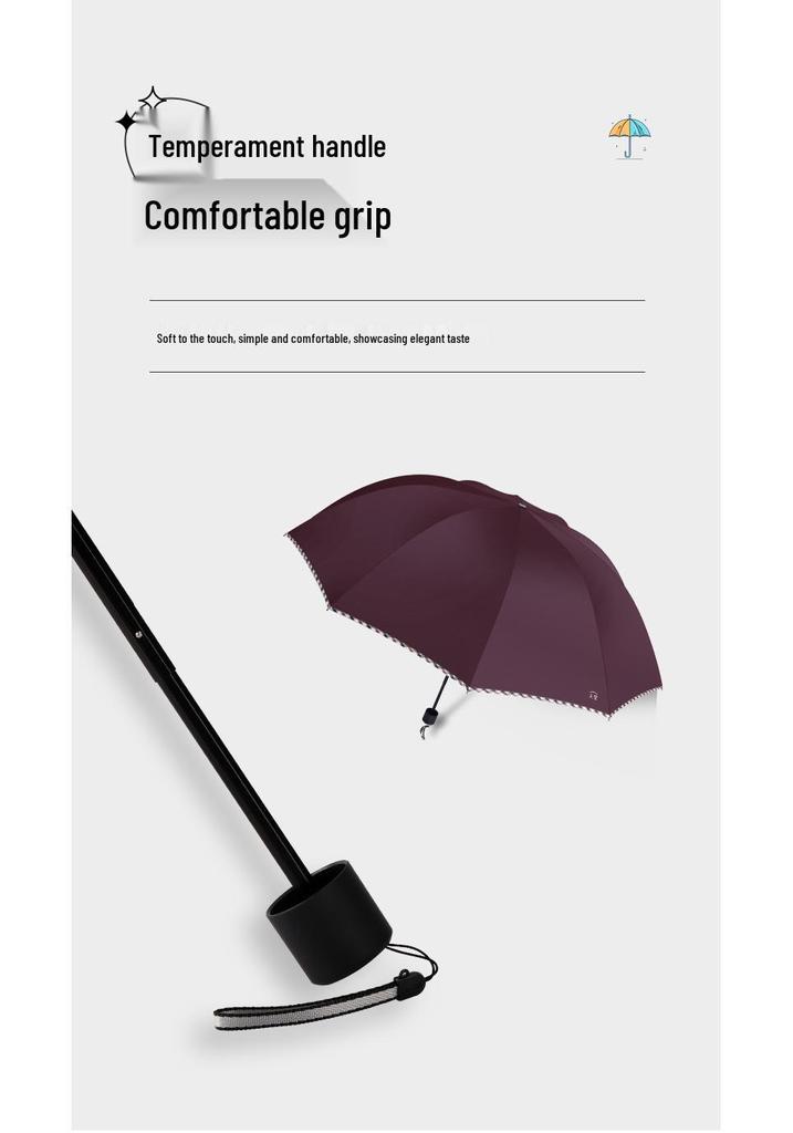 Tiantiansan XL Dual-Use Umbrella for Men and Women, Foldable, Sun & Rain Protection, Ten Ribs, Reinforced, Business Design.