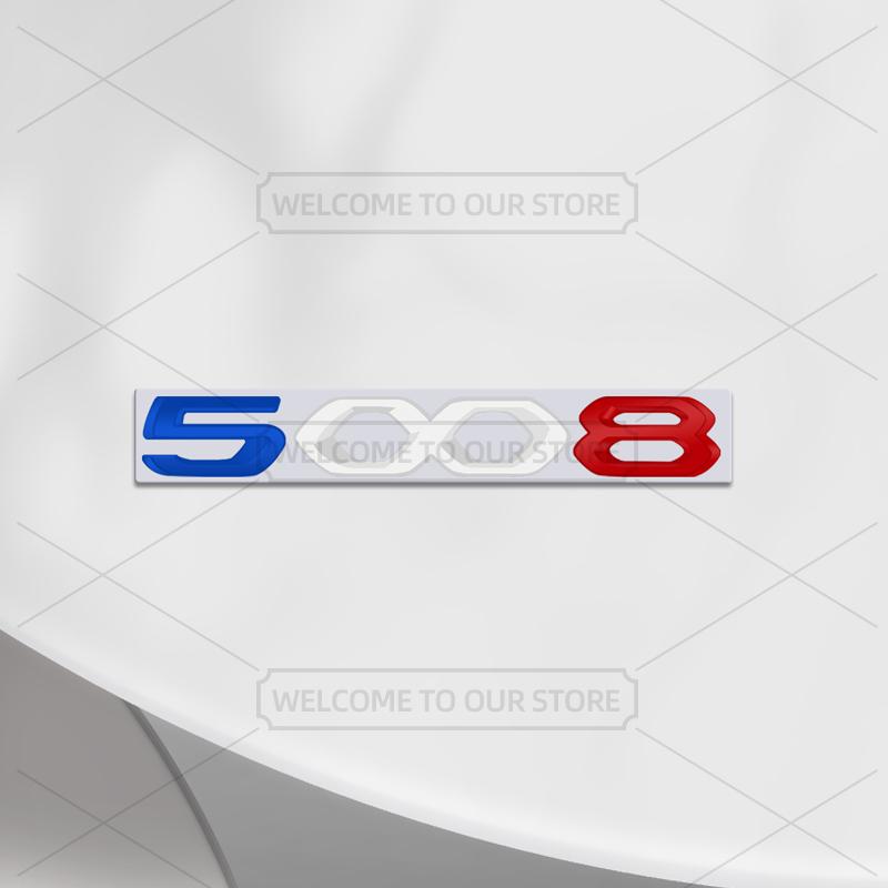 Car 3D Metal For Peugeot 2008 5008 3008 4008 French Tricolor Body Emblem Badge Decals Auto Tail Sticker Decorative AccessoriesV
