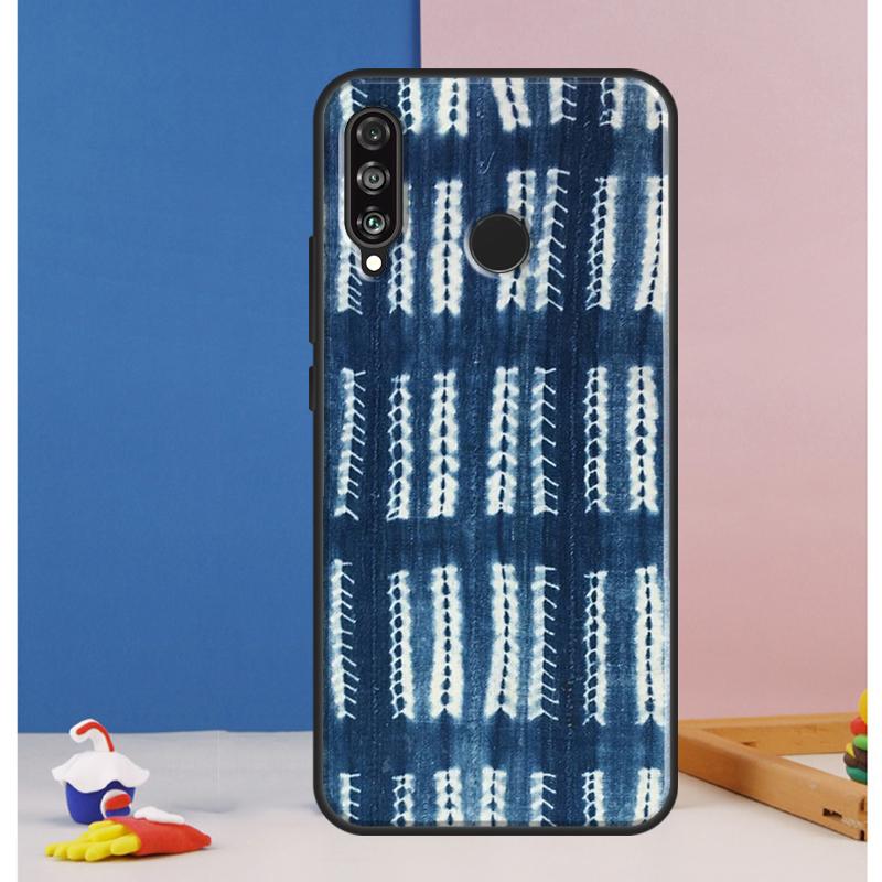 Shibori Indigo Tie Dye Case For Huawei Nova 12s 7i 8i 11i 12i 9 10 SE Y73 Y90 Y70 Y72 Y61 Y91 P30 P40 Lite P60 Pro