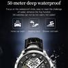 OUPINKE Men's Watch Automatic Mechanical Watch Hollow Business Waterproof Mechanical High-end Watch