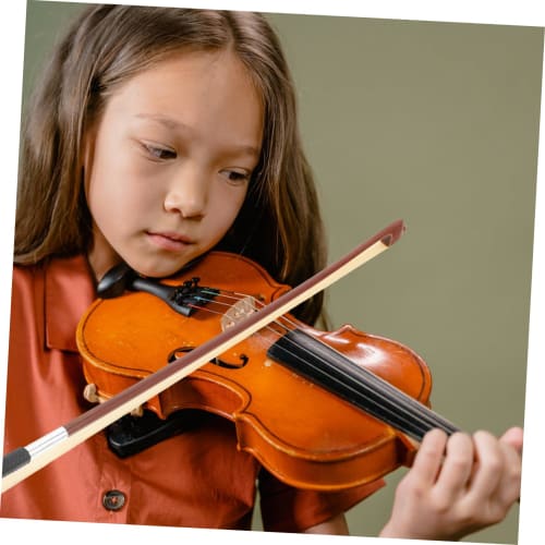 NUOBESTY 1/16 Scale Violin Bow with Wooden Round Stick and Natural Horsehair, Well-Balanced, Student Practice Replacement, 44 x 3 x 1.3 cm, Assorted C