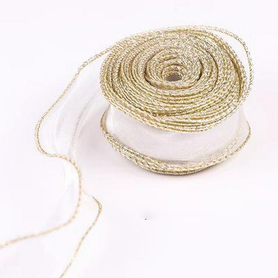 Iridescent Pearl Wave Silk Ribbon: Fishtail Yarn for Floral Arrangements & Decorations