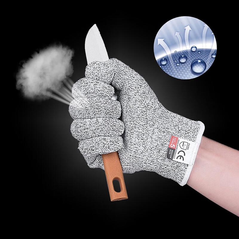 Jinsu HPPE Level 5 Cut-Resistant Work Gloves (5-Pair Pack)
