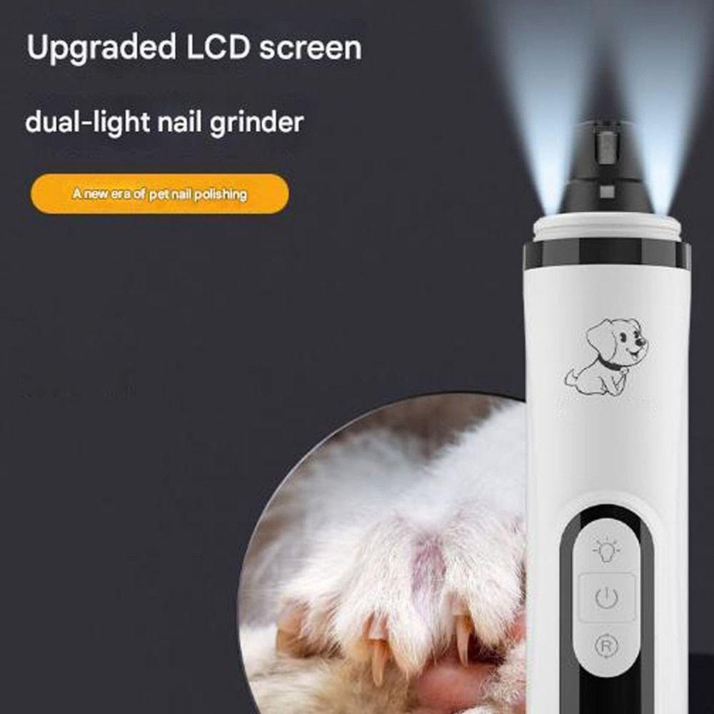 2 LED Light Dog Nail Grinder 3-Speed Pet Grooming Trimme Electric Pet Nail Grinder  For Dogs Cats