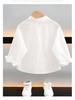 2024 Boys' Long Sleeve White Shirt - Stylish Spring/Autumn Wear for Kids