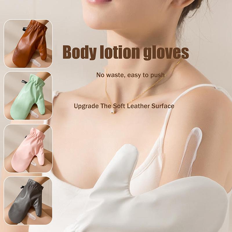 Leather Surface Body Lotion Mousse Glove With Thumb Self-Tanning Double-Sided Prevents Sticky Hands Applicator Quick Dry Mitt