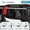 Yofidra 26MM Brushless Electric Hammer Electric Pick Impact Drill Multi-function Cordless Rotary Tool Fit For Makita 18V Battery Pin