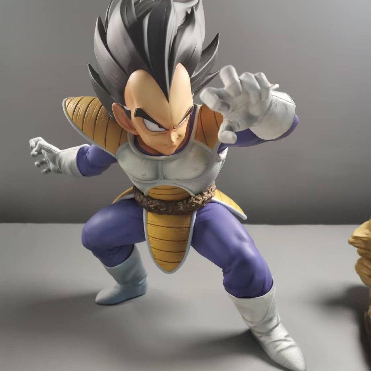 

Anime Dragon Ball GK Statue Coating Vegeta Battle Figure PVC Model Action Scene Toys Doll Desktop Decoration Collect Gift
