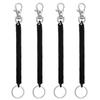 Stretchy Spirals Keyring, Retractable Keychains Coil Spring Keychains Nickelplate Key Hook Color Keychains for Backpacks