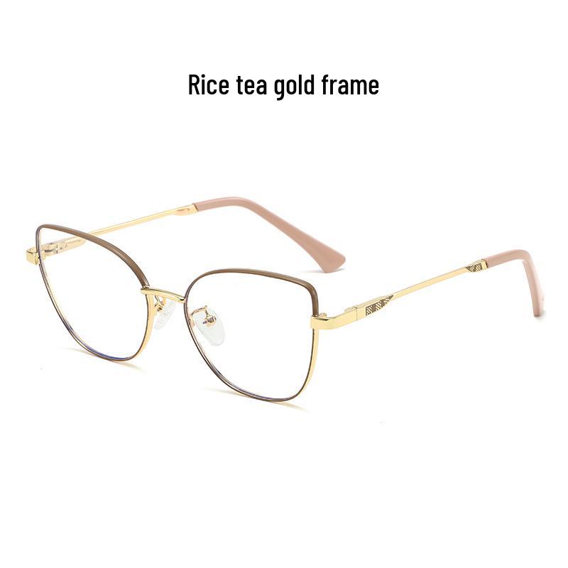 Fashion Cat Eye Blue Light Glasses, Metal Frame, Prescription-Compatible Myopia Lenses, 2025 Edition.