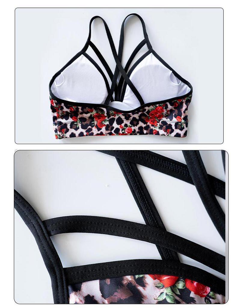 Leopard Print Women's Sleeveless Yoga Camisole - Fitness & Dance Vest
