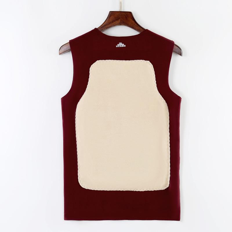 Herren 2025 Fleecegefütterte Nahtlose Samtweste – Doppelseitiger Patchwork, Ärmellos, Kältefeste Unterwäsche