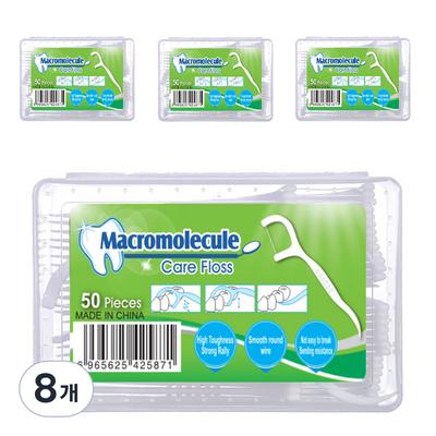 Dwitree Square Case Smart Disposable Interdental Floss 7.4cm, 50 Pieces, 8 Pieces