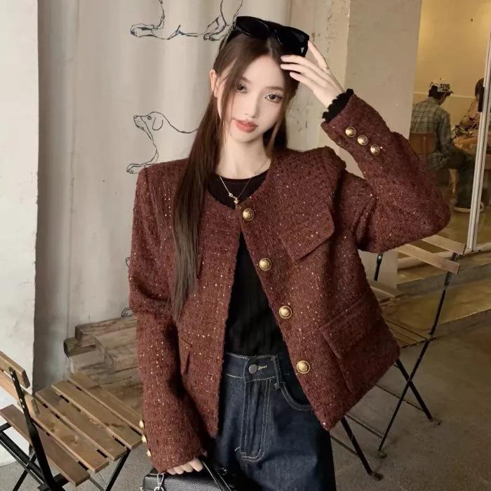 Chic Retro Sequin Long Sleeve Jacket for Women