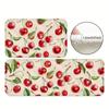 1 Stück Anti-Ermüdungs-Küchenteppich mit rotem Kirschdruck, wasserdicht, rutschfest, dick gepolstert, robuste, bequeme Stehmatte für die Küche
