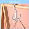 Plastic Multiarm Closet Hook With Rotating Fourclaw Design For Home Organization