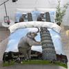 Elephant Duvet Cover King Queen Size Creative Animal Pattern Bedding Set For Kids Teens Adult Lovely Wildlife 2/3pcs Quilt Cover