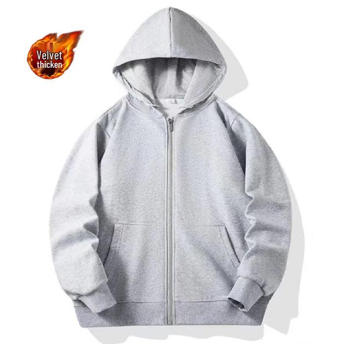 Hanorac cu Fermoar din Bumbac în Culori Candy pentru Băieți și Fete - Hanorac cu Guler Ridicat și Buzunare, 110-170 cm, 280g, Versiune Simplă.