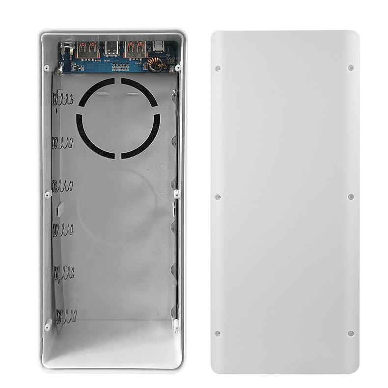 Solderless 6-Cell 26650 Battery Box Quick Charge PD Power Bank Shell Kit