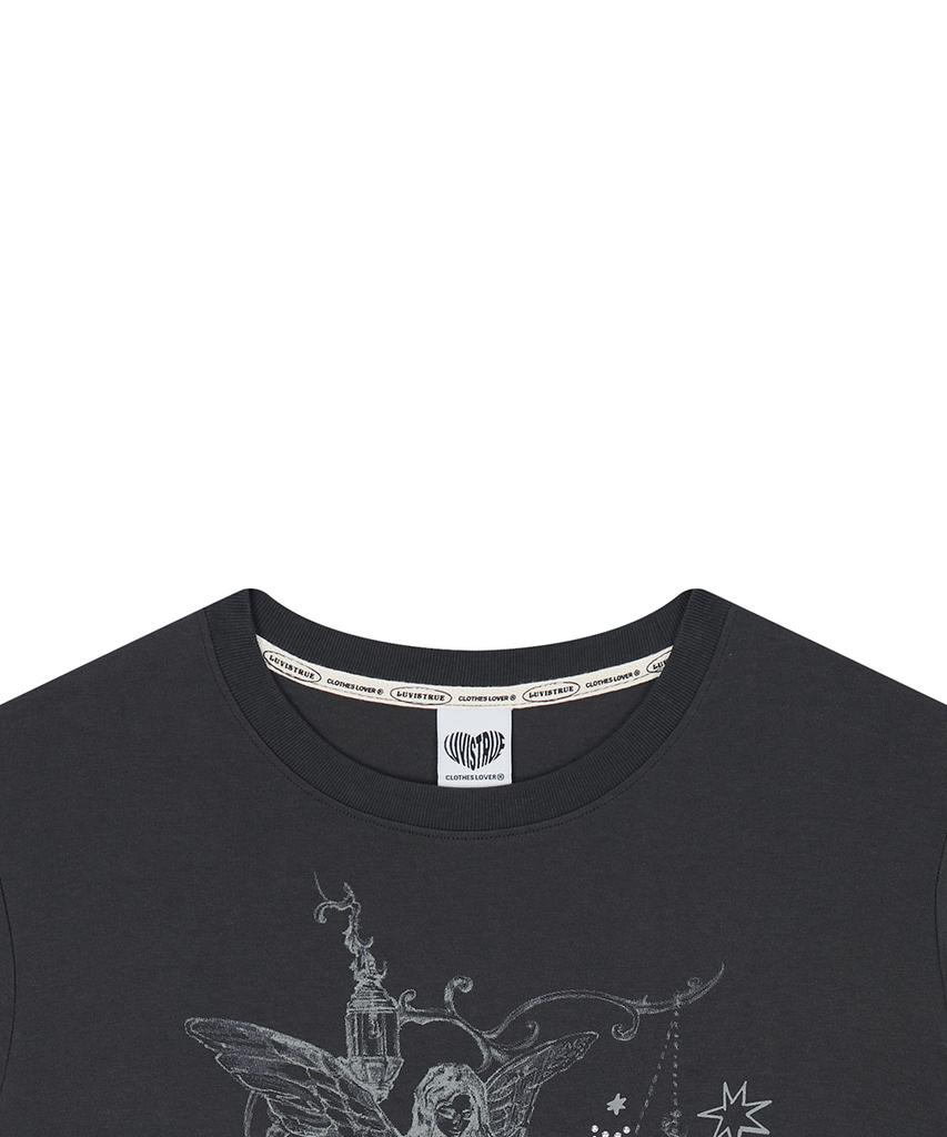 LUVISTRUE El Angelic Graphic Tee(Charcoal)