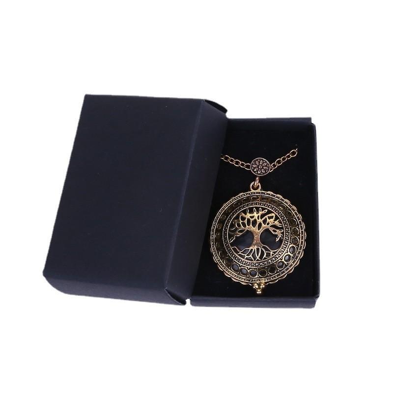 Vintage Magnifying Tree Pendant Necklace With Alloy Material For Stylish Women And Men
