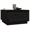 Vidaxl Stolik Kawowy, Czarny, 55X56X32 Cm, Lite Drewno Sosnowe