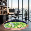 Rick and Morty Printed Round Rug Carpet Chair Rug Area Rug Entryway Doormats,for Office Chair Living Room Bedroom Kitchen Room.