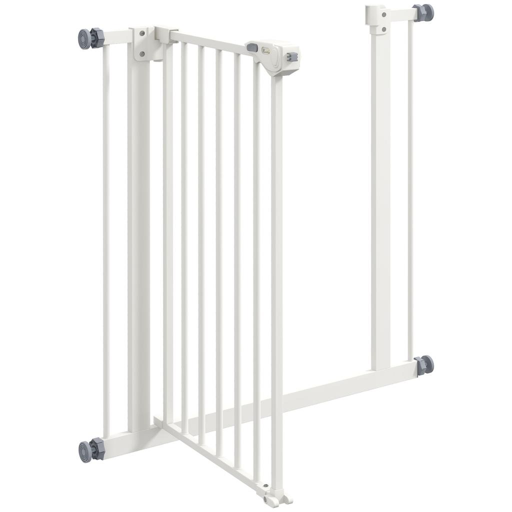 Adjustable Safety Gate w/ One Extensions, Four Adjustable Screws, White