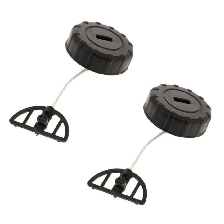 Pack Of 2 Replacement Petrol Fuels Oil Caps Suitable For MS180 MS170 MS018 MS017 Chainsaws Easy To Install Black Plastic