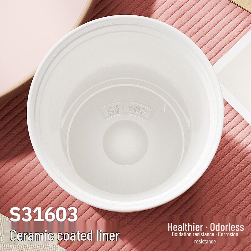 Vanow Begonia Flower 500ml Ceramic Insulated Travel Mug