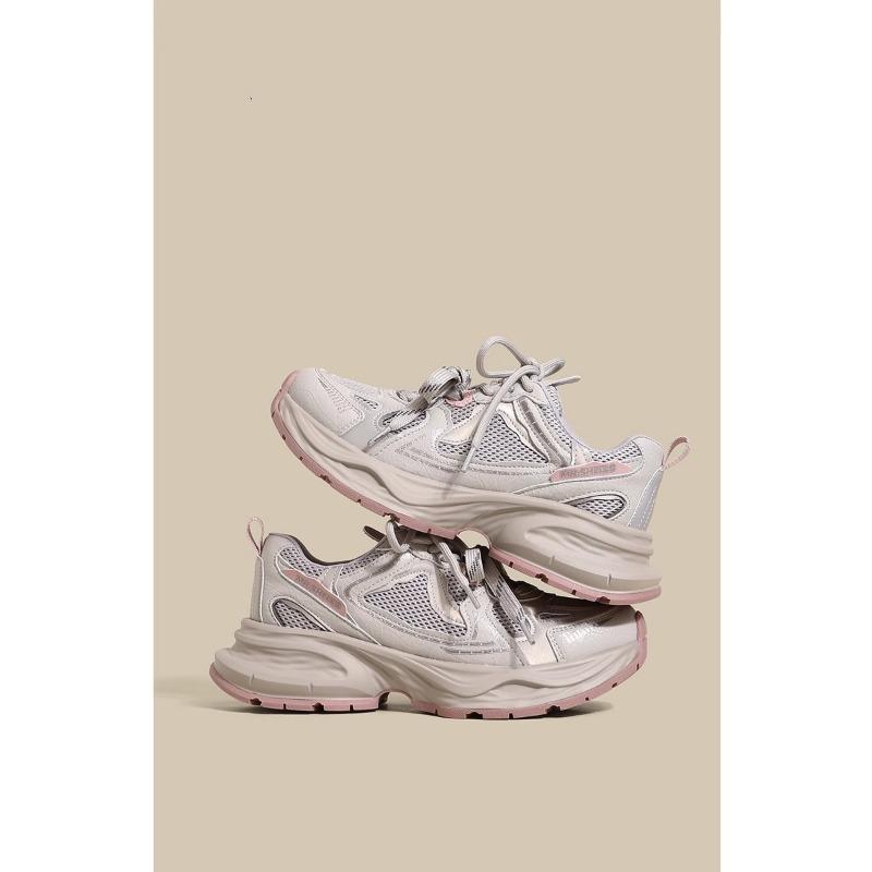 Platform Dad Shoes Women's Spring New Breathable Versatile Sports and Leisure Student Running Shoes Women