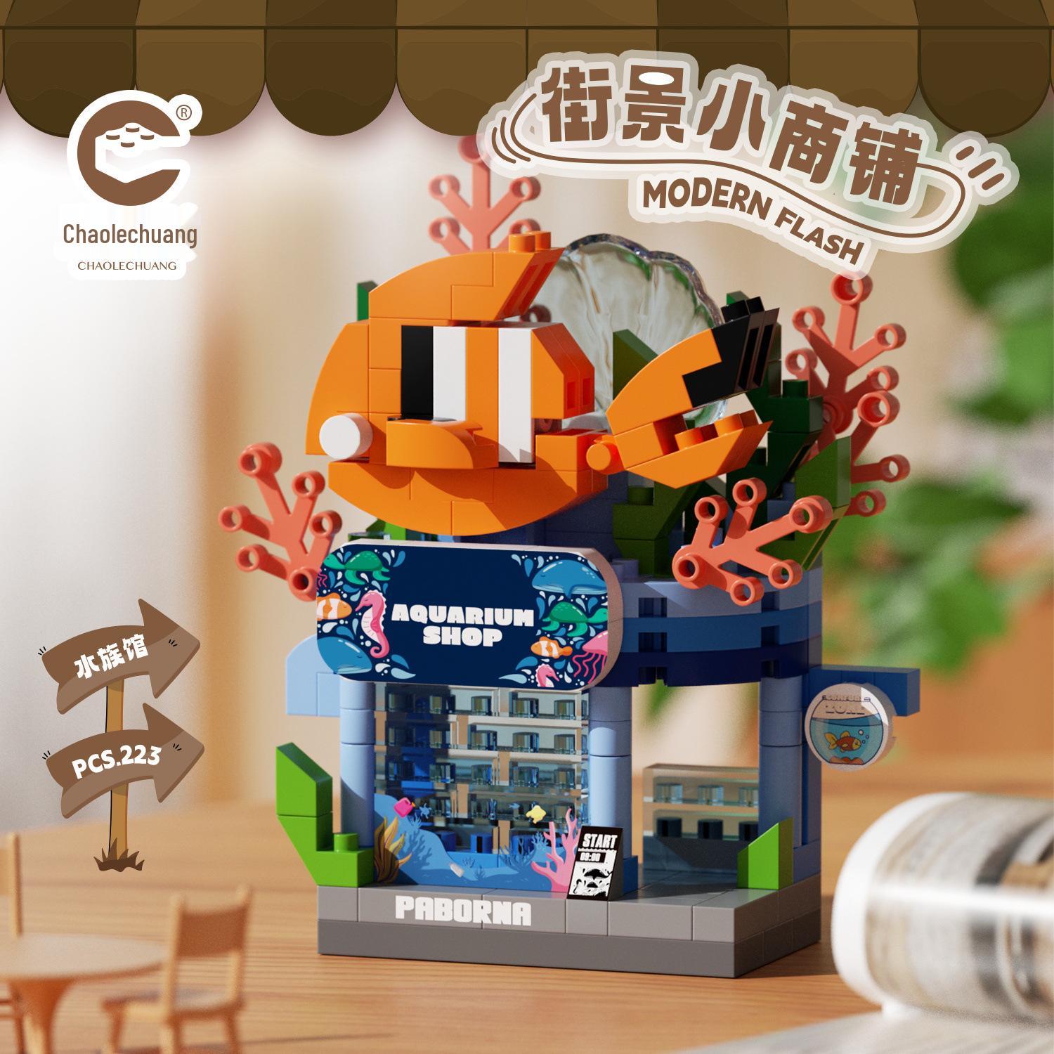 Chaolechuang Micro Sushi Shopfront Display Ornaments Building Blocks Toy Set Standard