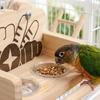 Splash Proof Bird Food Bowl Wall Mount Parrot Food Cup Stable Bird Station Stand  Cage Accessories