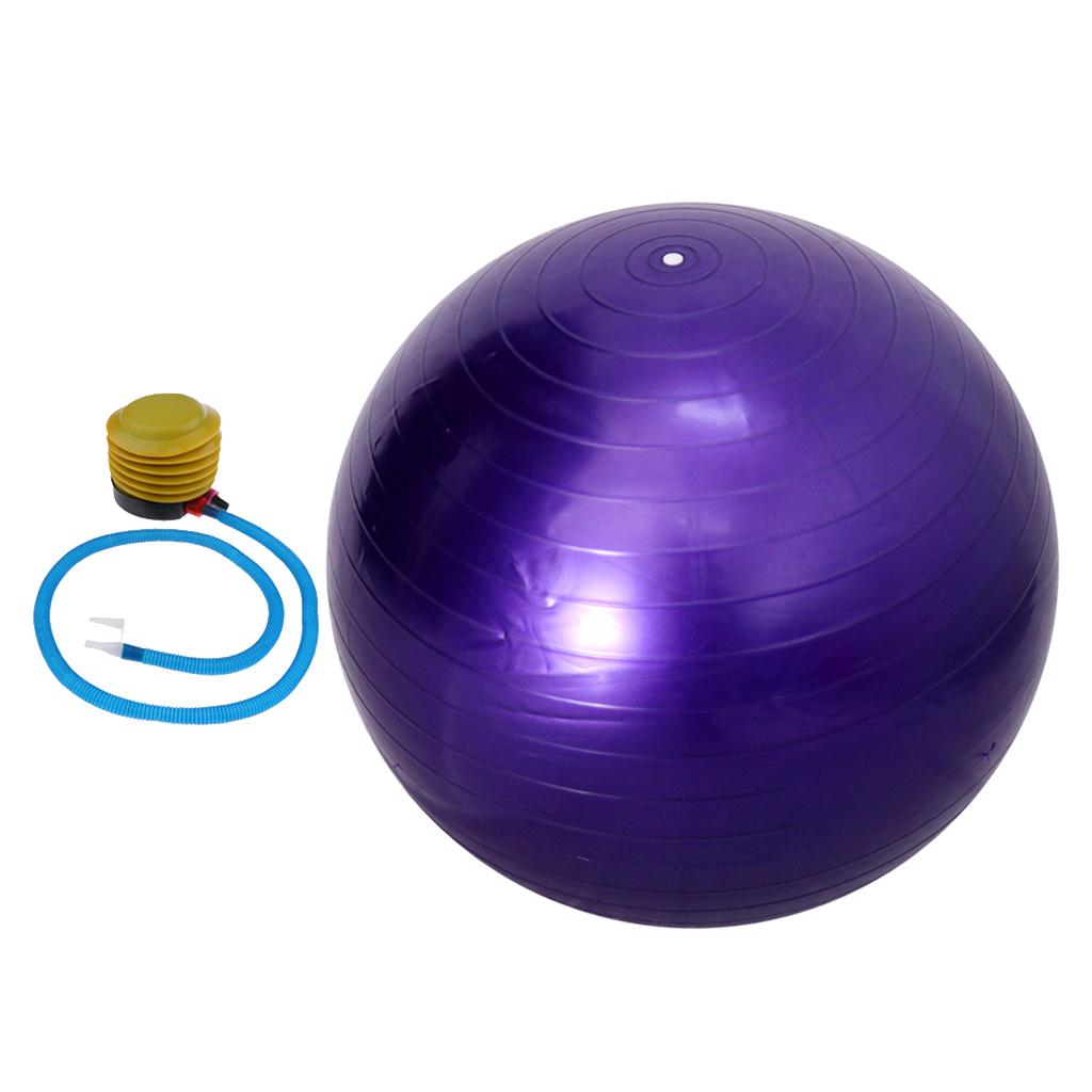 55cm Impact Resistant Athletic Yoga Ball with Pump Pilates Fitness Gym Balance Stability Swiss Ball Exercise Exercise Massage Ball