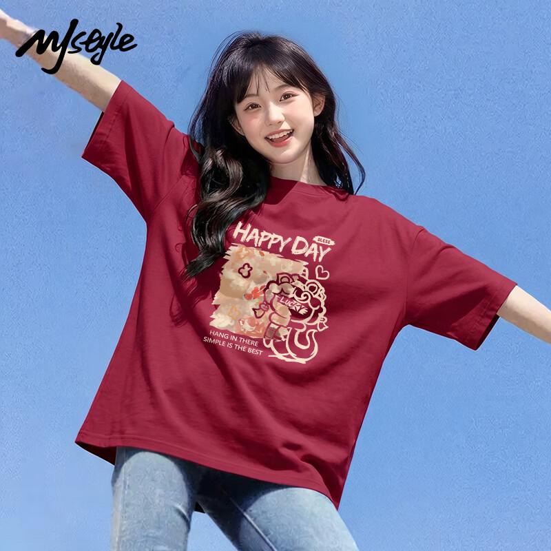 MJ STYLE Women's Cotton Graphic T-Shirt