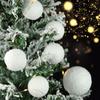 4-10cm Bola de Natal Branca Enfeite Pendente para Árvore de Natal Bolas Redondas de Espuma Artesanato DIY Decoração de Natal para Casa Ano Novo