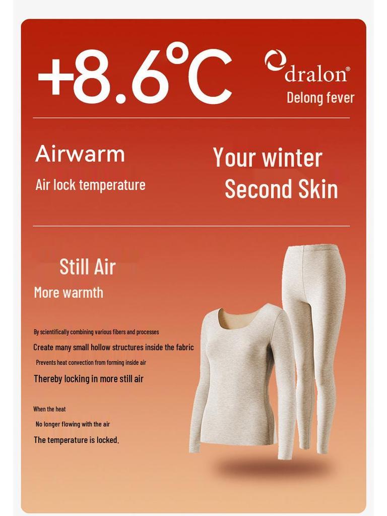 Ovieze Termisk Fleece Set: Unisex Sömlös Varm Överdel & Underdel för Vinter