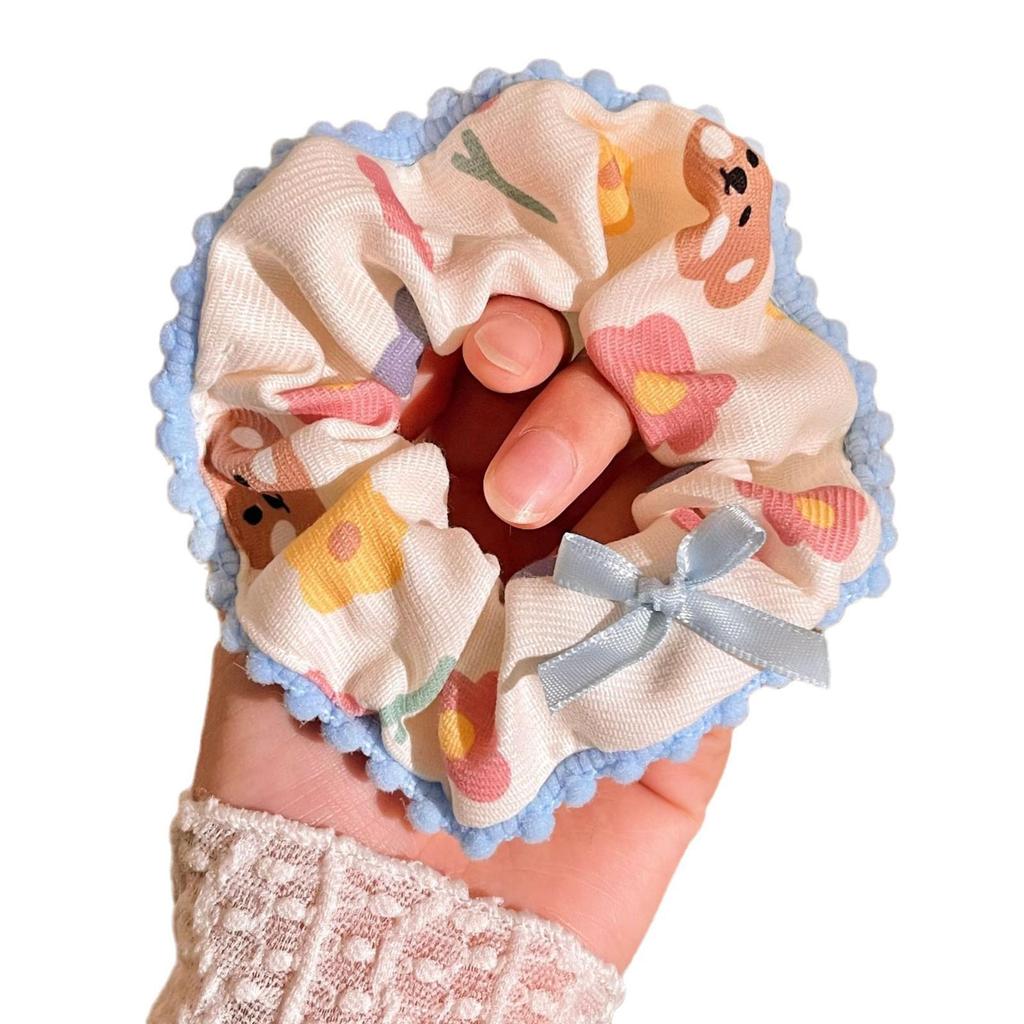 Sweet Cherry Bow Scrunchie - High Elasticity Ponytail Hair Tie